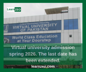 virtual university last date has been extended