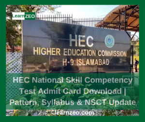 HEC National Skill Competency Test Admit Card Download