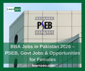 BBA Jobs in Pakistan 2026