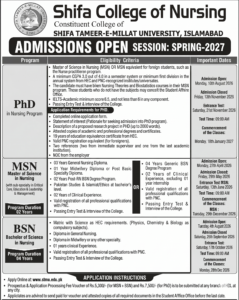 Nursing Admissions 2026