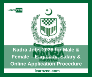 NADRA Jobs 2026