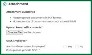 Documents Required for NADRA Career